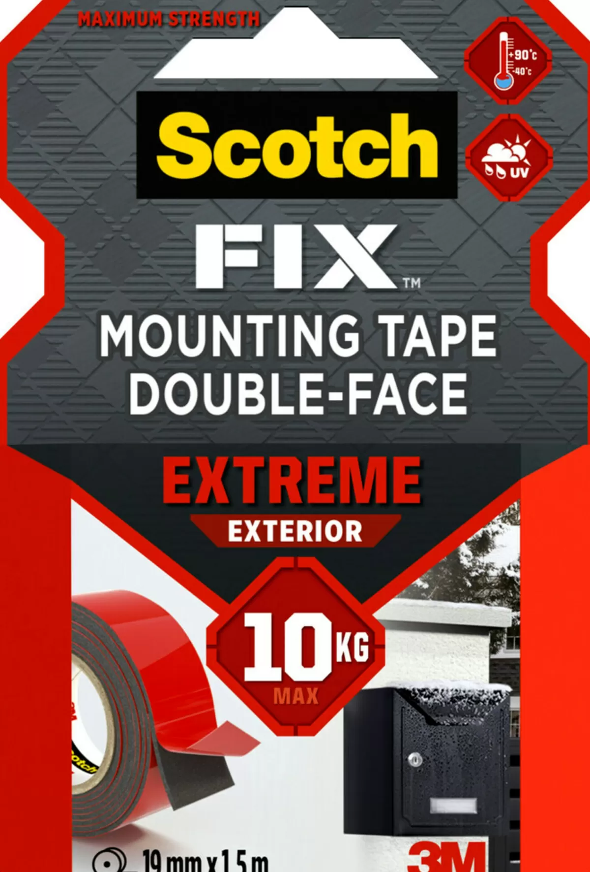 Brico Technische Tape-3M Scotch Extreme Montagetape 1,5Mx19Mm