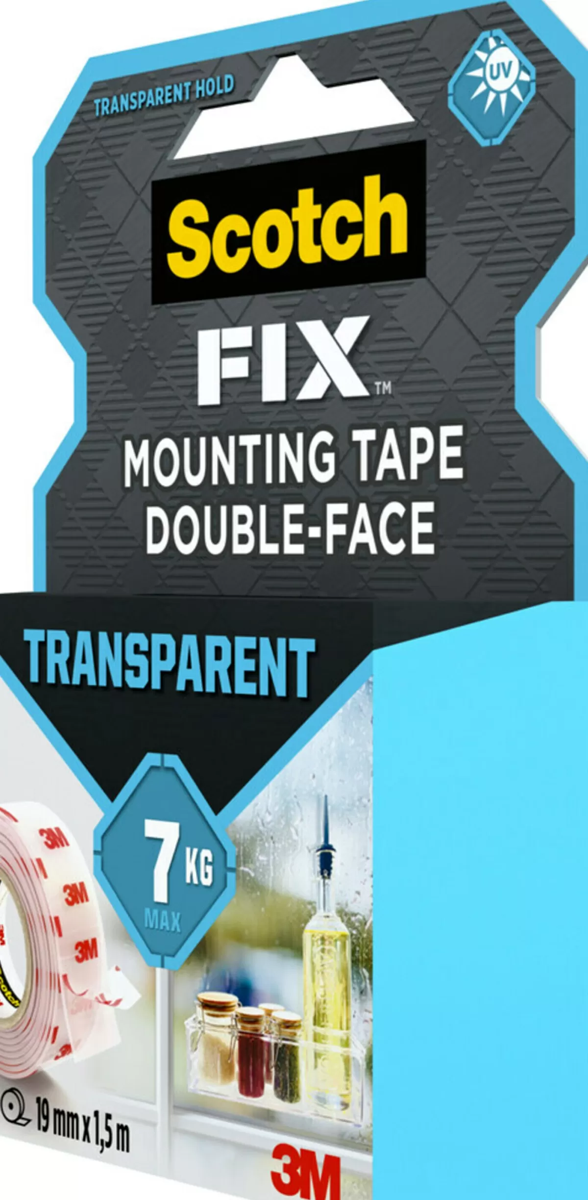 Brico Technische Tape-3M Scotch Transparant Montagetape 19Mmx1,5M