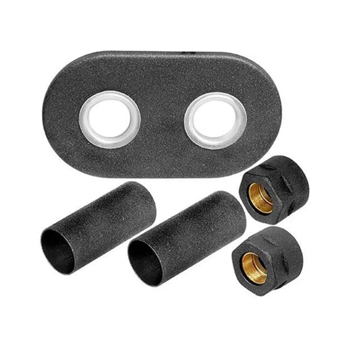 Brico Alatus Grafiet Kraag +2X Cu Connectoren Set Radiator Maskeren Decoratieve Verwarmingshoes