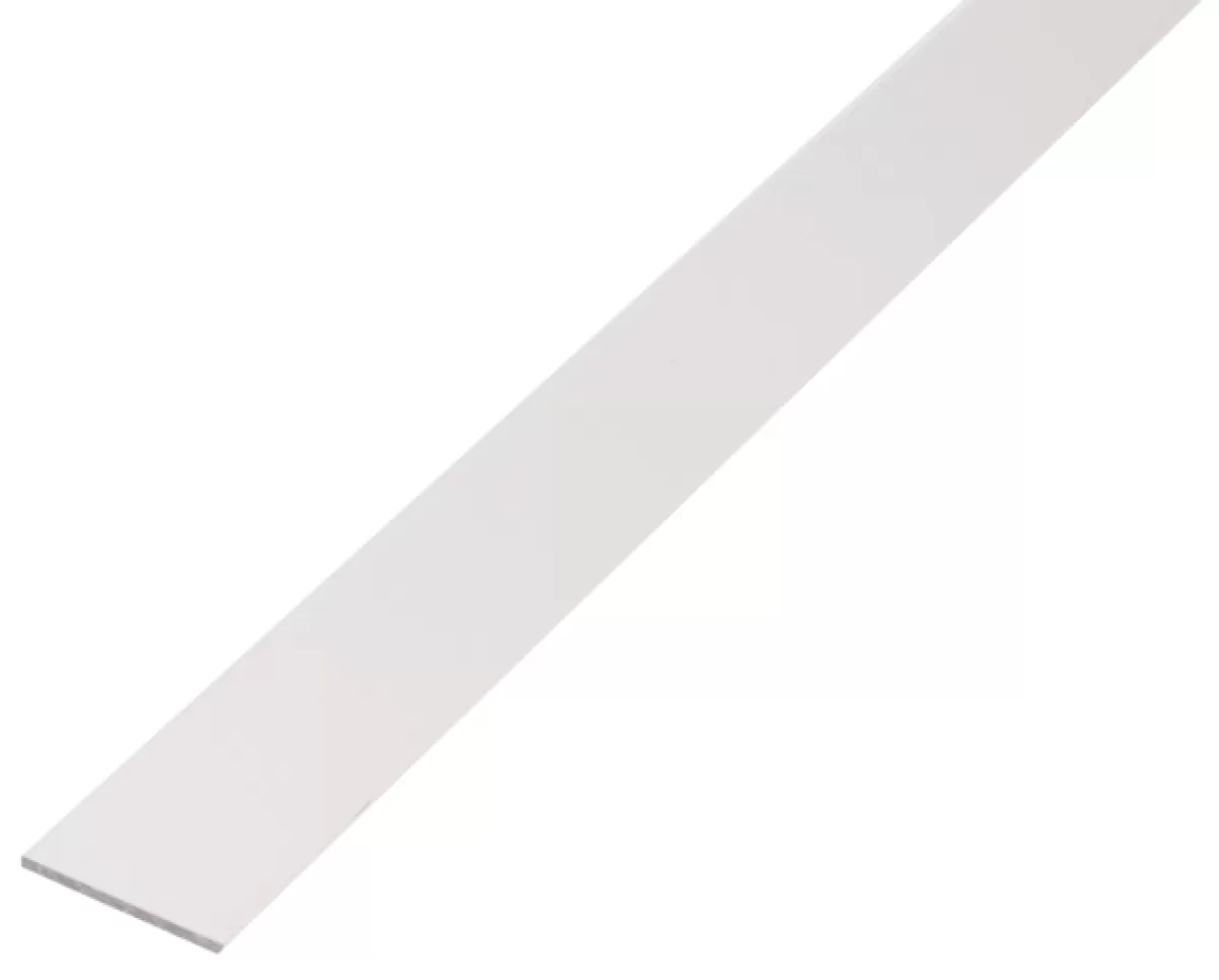 Brico Profielen-Alberts Vlak Profiel Aluminium Wit 20X2Mm 2,6M