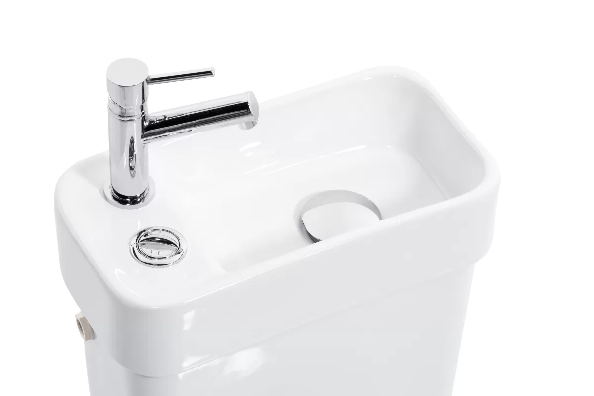 Brico Allibert Duoblok Toilet Combi I Pk Aansluiting I Met Fontein Wit Clearance