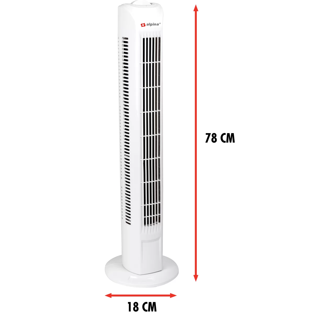 Brico Alpina Torenventilator 45 Watt Wit