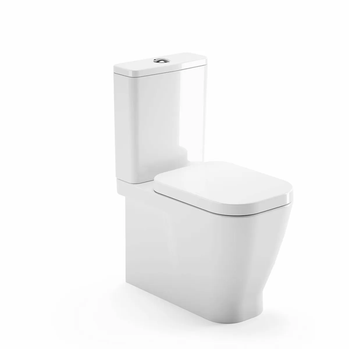 Brico Aquavive Duoblok Toilet Look | Soft-Close Toiletzitting | Universee Afvoer | Randloos Toiletzitting Wit New