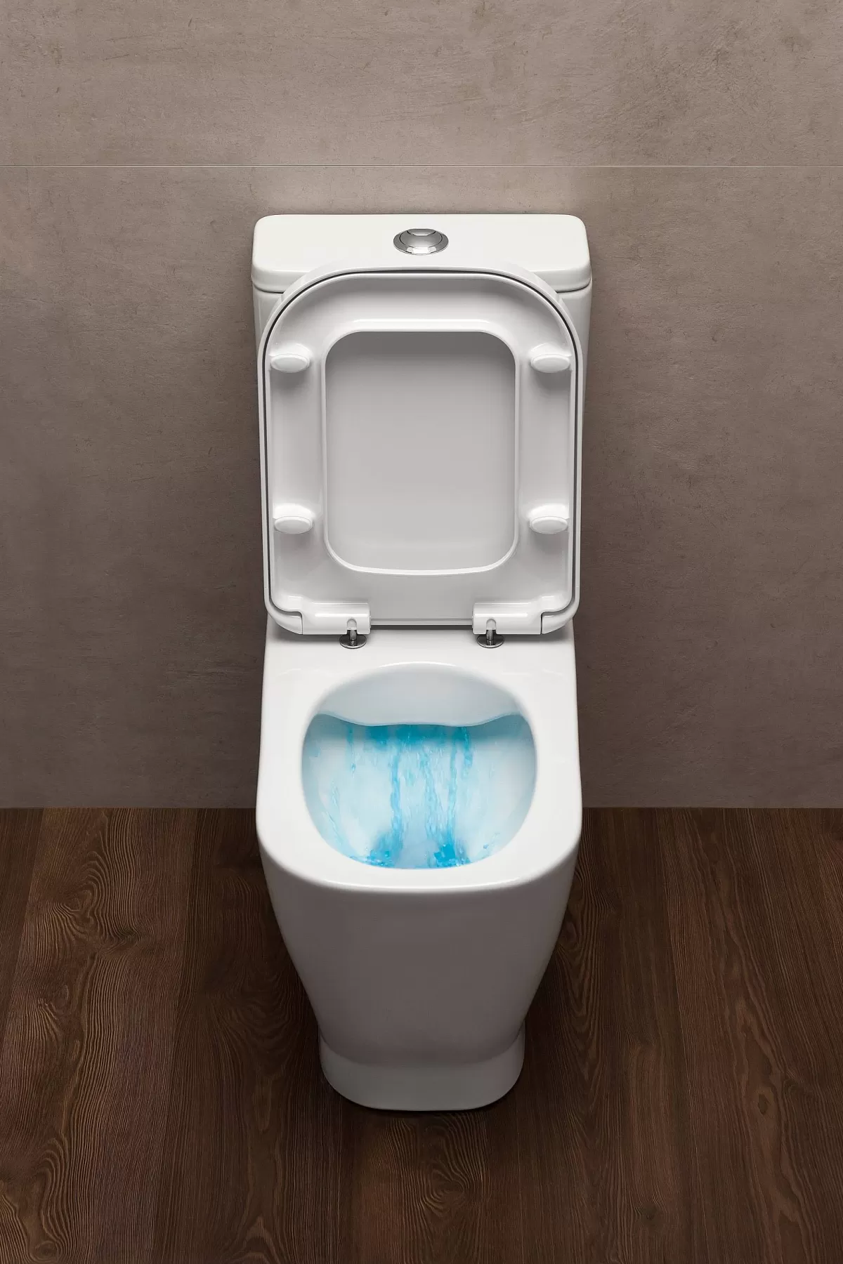 Brico Aquavive Duoblok Toilet Look | Soft-Close Toiletzitting | Universee Afvoer | Randloos Toiletzitting Wit New