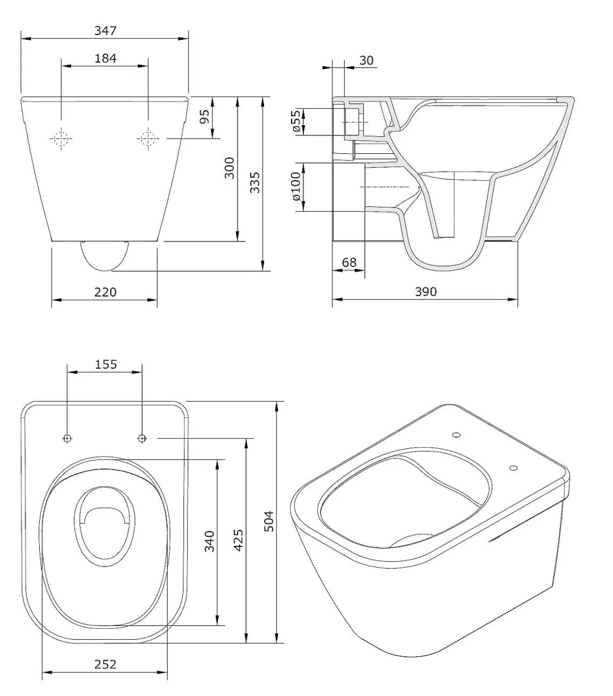 Brico Aquavive Hangtoilet Marano Wit | Soft-Close Toiletzitting | Randloos Toiletpot Store