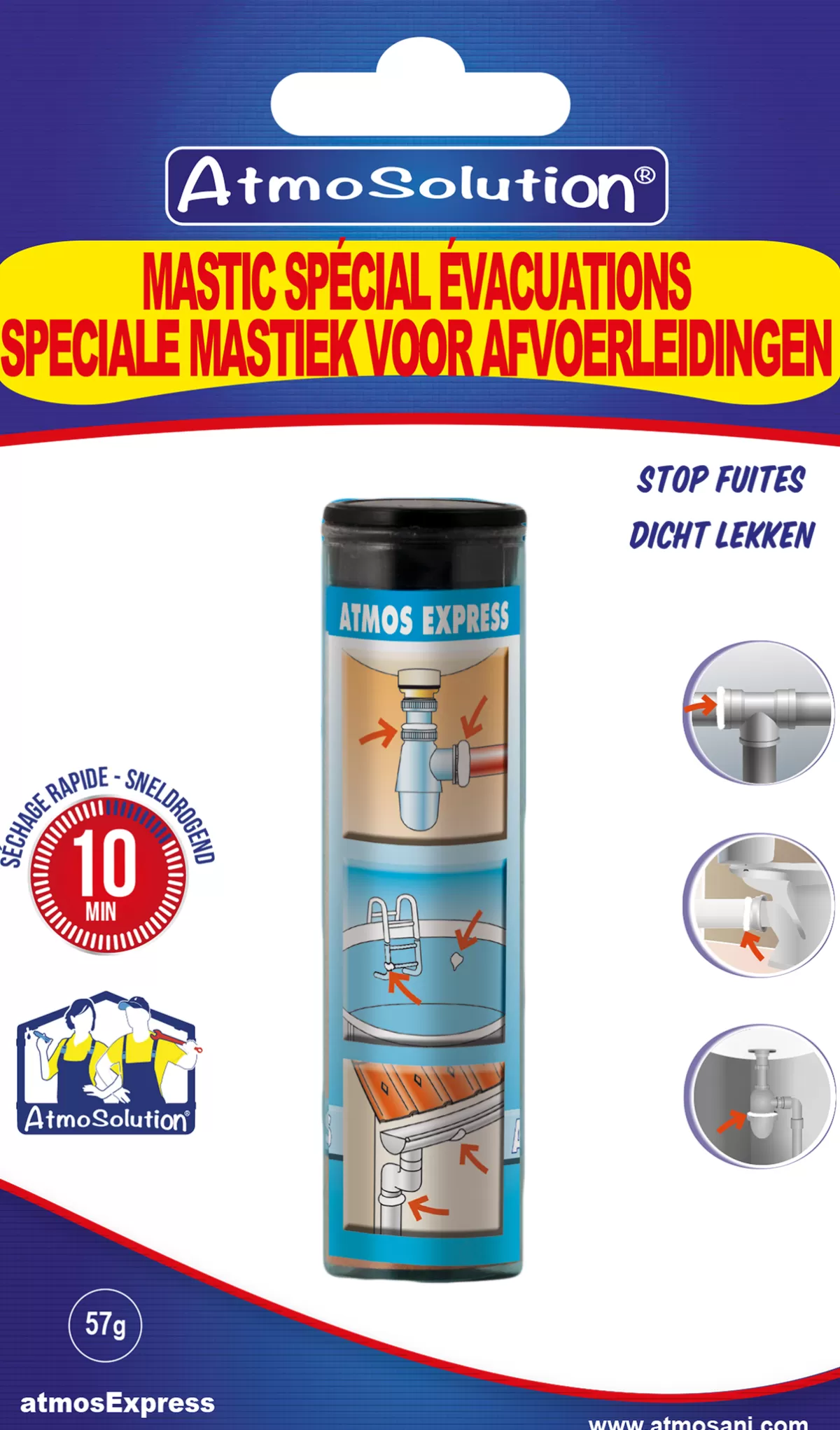 Brico Atmos Speciale Mastiek Voor Afvoerleidingen 57Gr