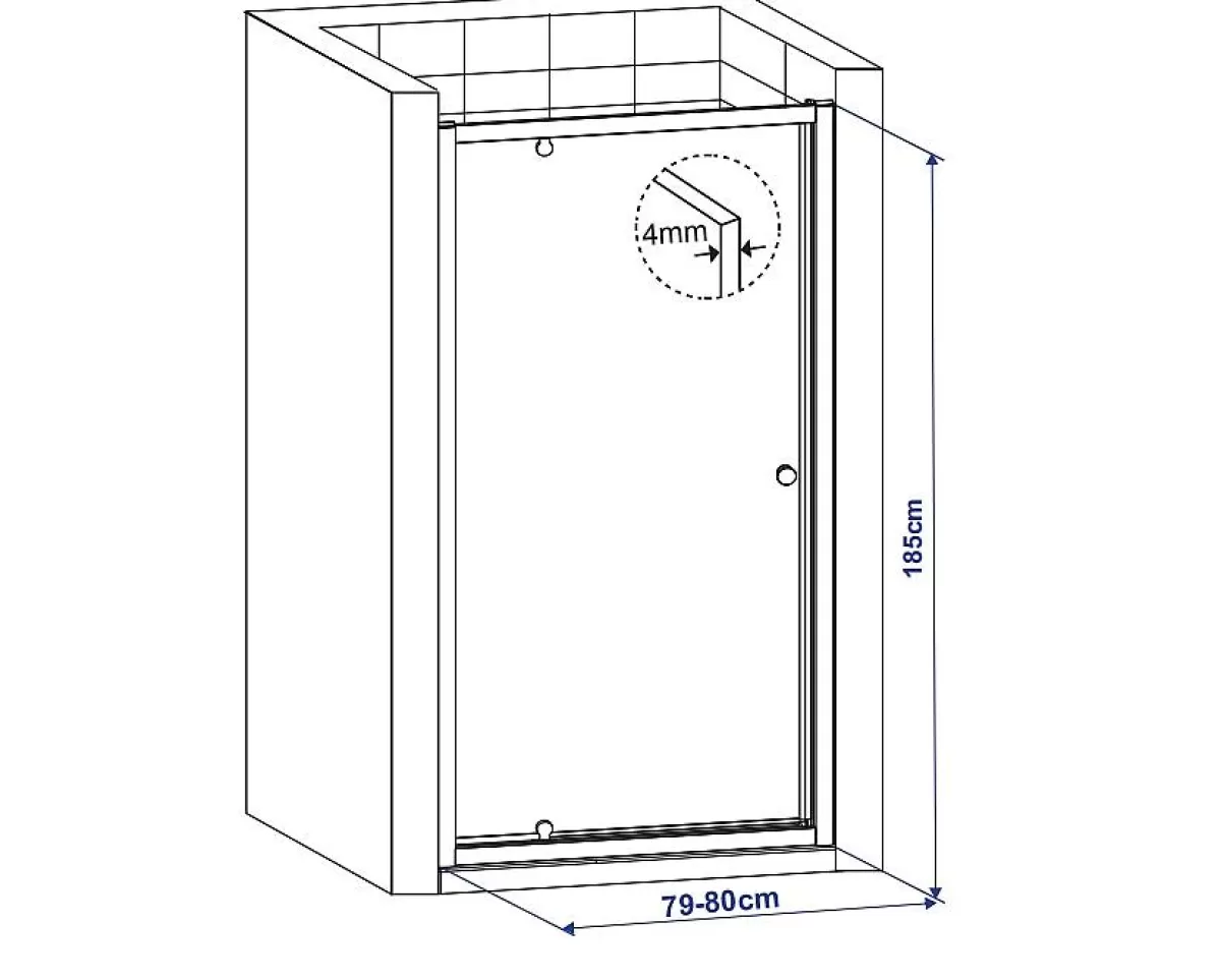 Brico Baseline Douche Draaideur Wit 185X80Cm Best Sale