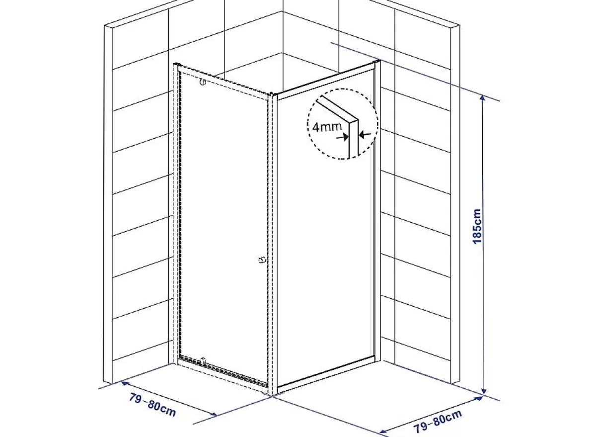 Brico Baseline Douchewand Zijwand Wit 185X80Cm Cheap