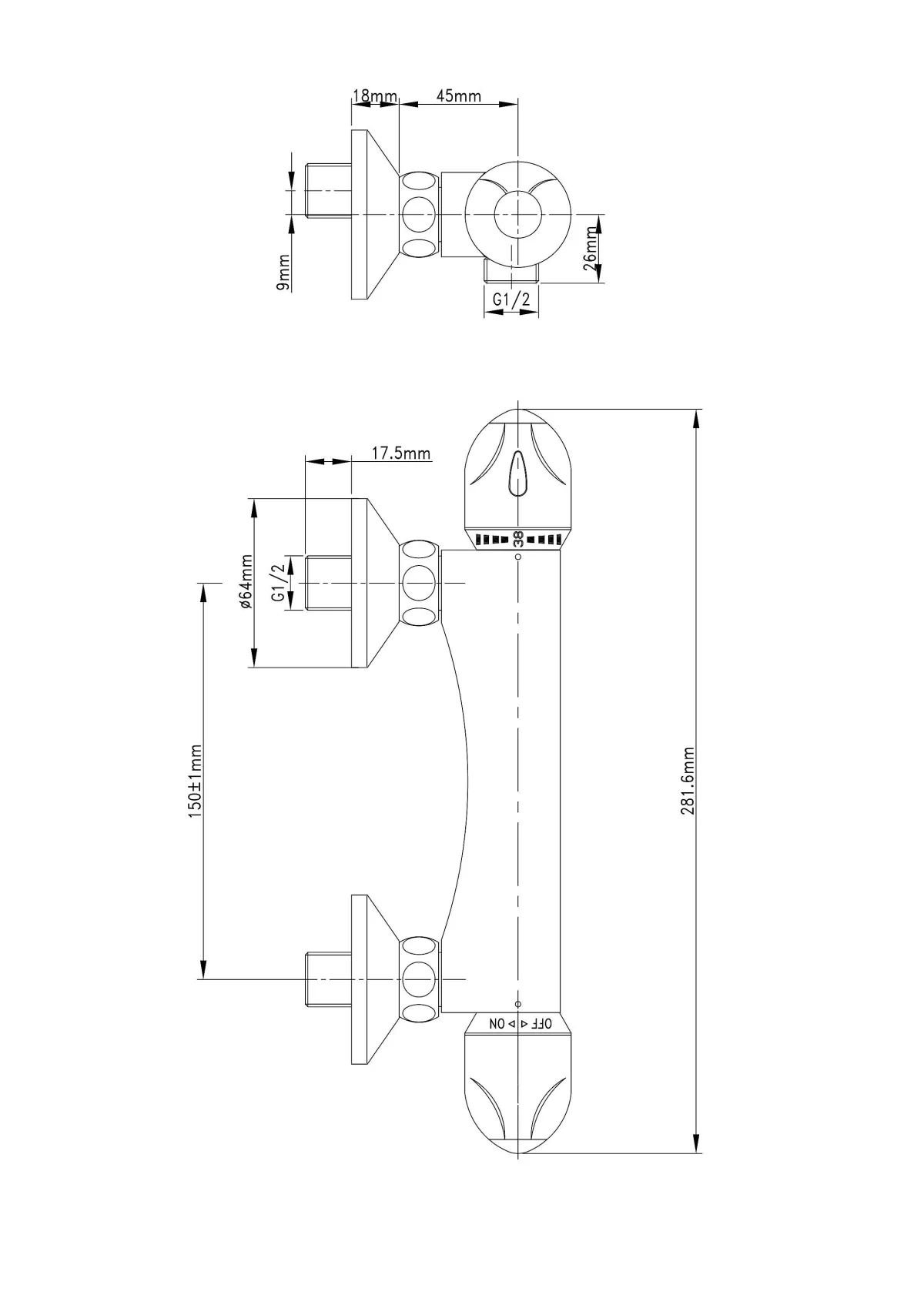 Brico Baseline Thermostatische Douchemengkraan Chroom 15Cm Cheap