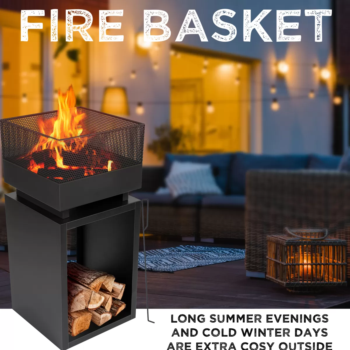 Brico Bbq Collection Vuurkorf Met Vonkenscherm 39 X 39 X 85 Cm