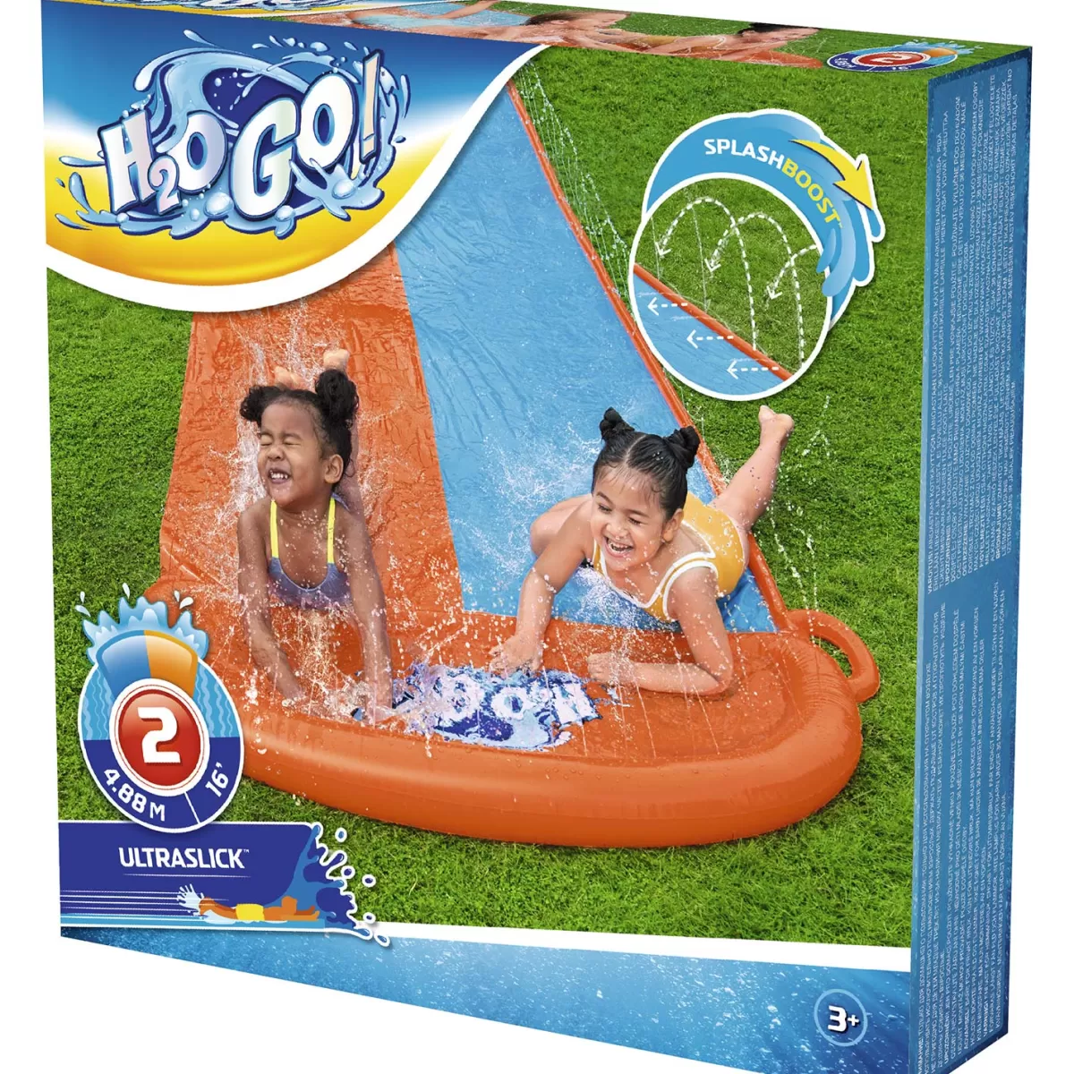 Brico Waterspeelgoed-Bestway H2Ogo Dubbele Waterglijbaan 4,88 Mtr