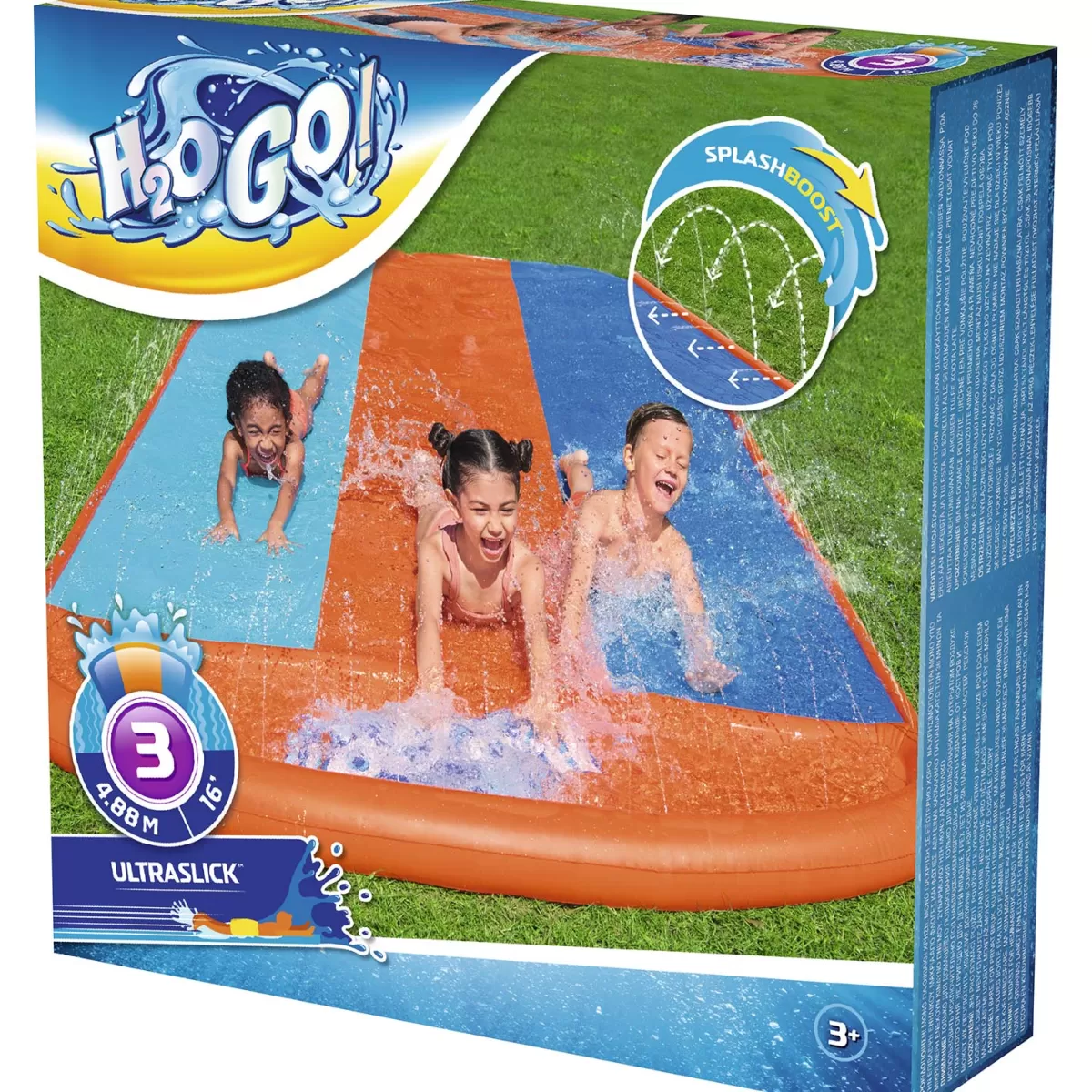 Brico Waterspeelgoed-Bestway H2Ogo Triple Waterglijbaan 488 Cm