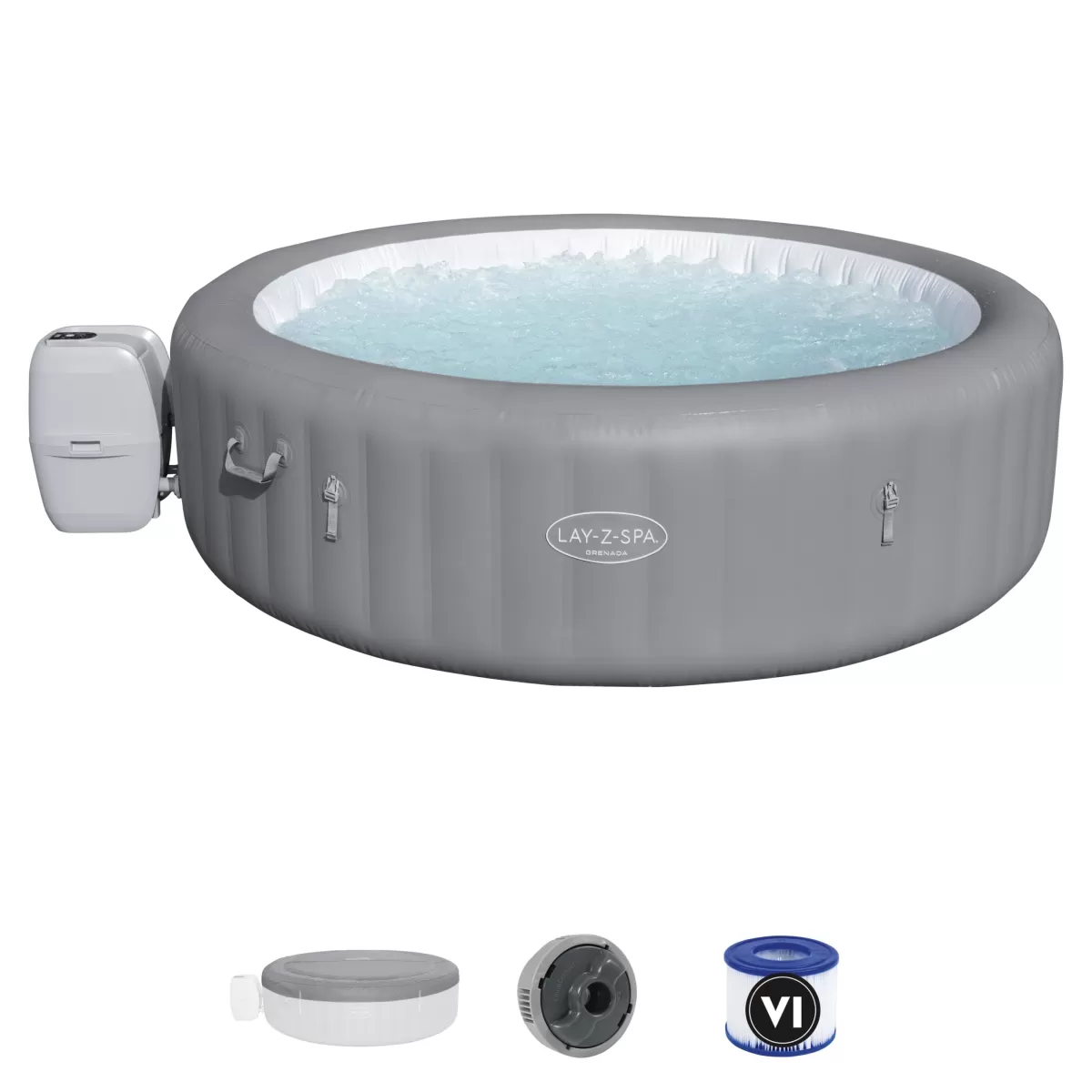 Brico Spa En Jacuzzi-Bestway Jacuzzi Lay-Z Spa 60135 1350L Gris O236X71Cm