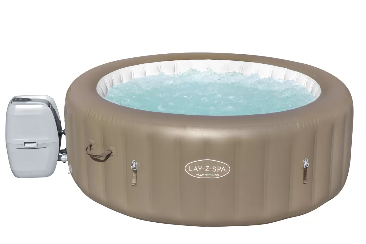 Brico Spa En Jacuzzi-Bestway Lay-Z-Spa 60017, 916 L, 6 Personen, Rond, Bubbelmassage / Airjet, Beige, Wit