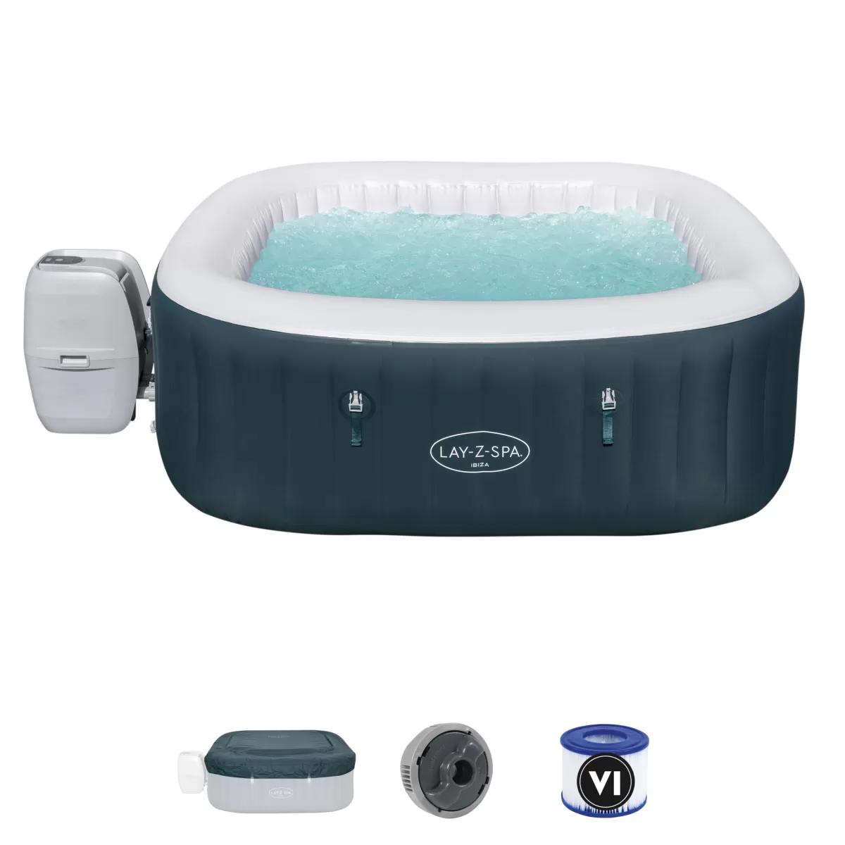 Brico Spa En Jacuzzi-Bestway Opblaasbare Jacuzzi Lay-Z-Spa Ibiza Airjet 806L Groen 180X180X66Cm