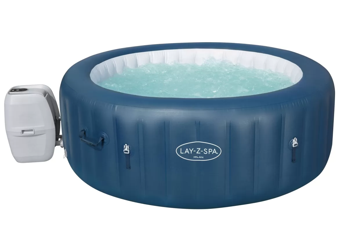 Brico Spa En Jacuzzi-Bestway Opblaasbare Jacuzzi Lay-Z-Spa Milan Airjet Plus Blauw 916L O196X71Cm