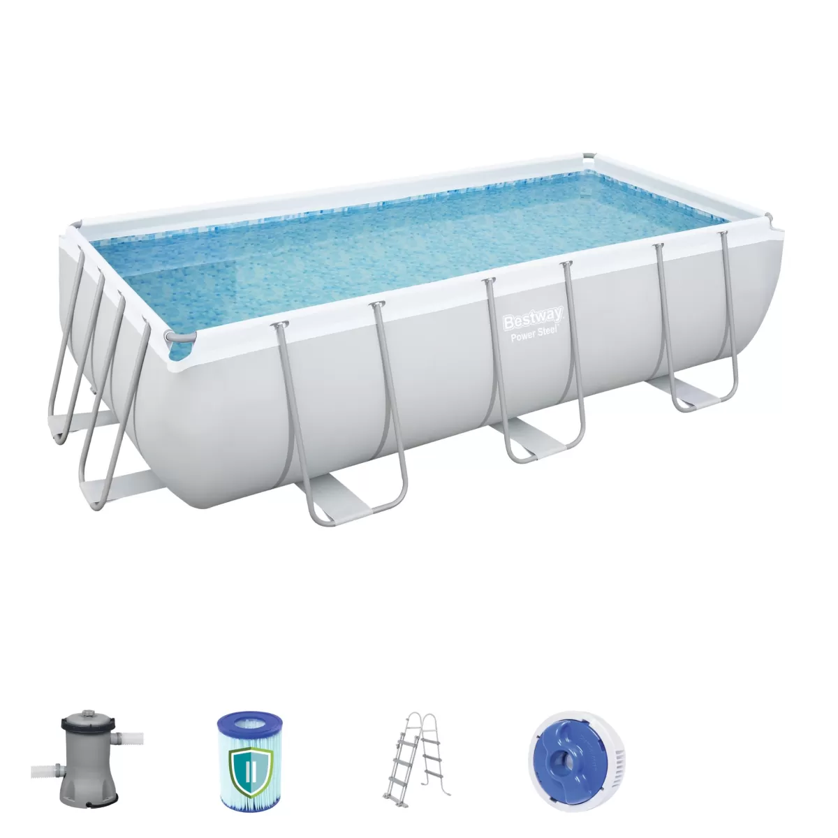 Brico Opzetzwembaden Met Pomp-Bestway Zwembad Power Steel Pool 6478L 404X201X101Cm