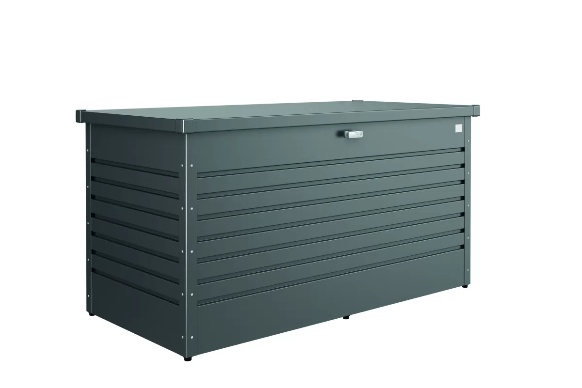 Brico Opbergboxen Tuin-Biohort Kussenbox Hobby 160 Donkergrijs Metallic 79X160Cm