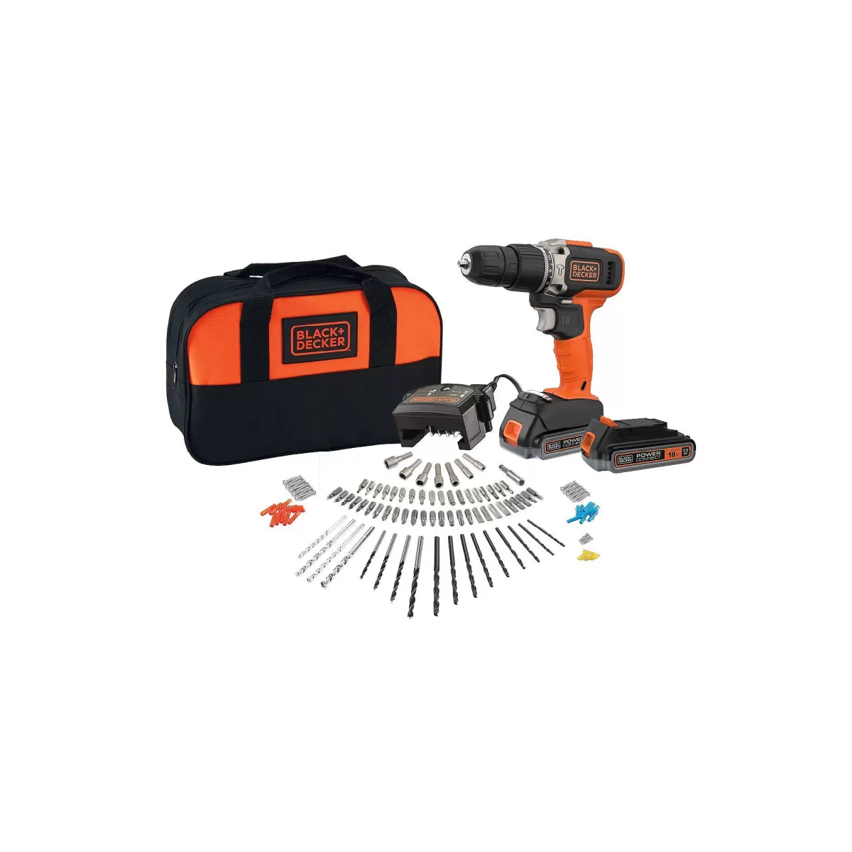 Brico Black + Decker Schroef,-Klopboormachine 18V ( 2 Accu'S) Best Sale