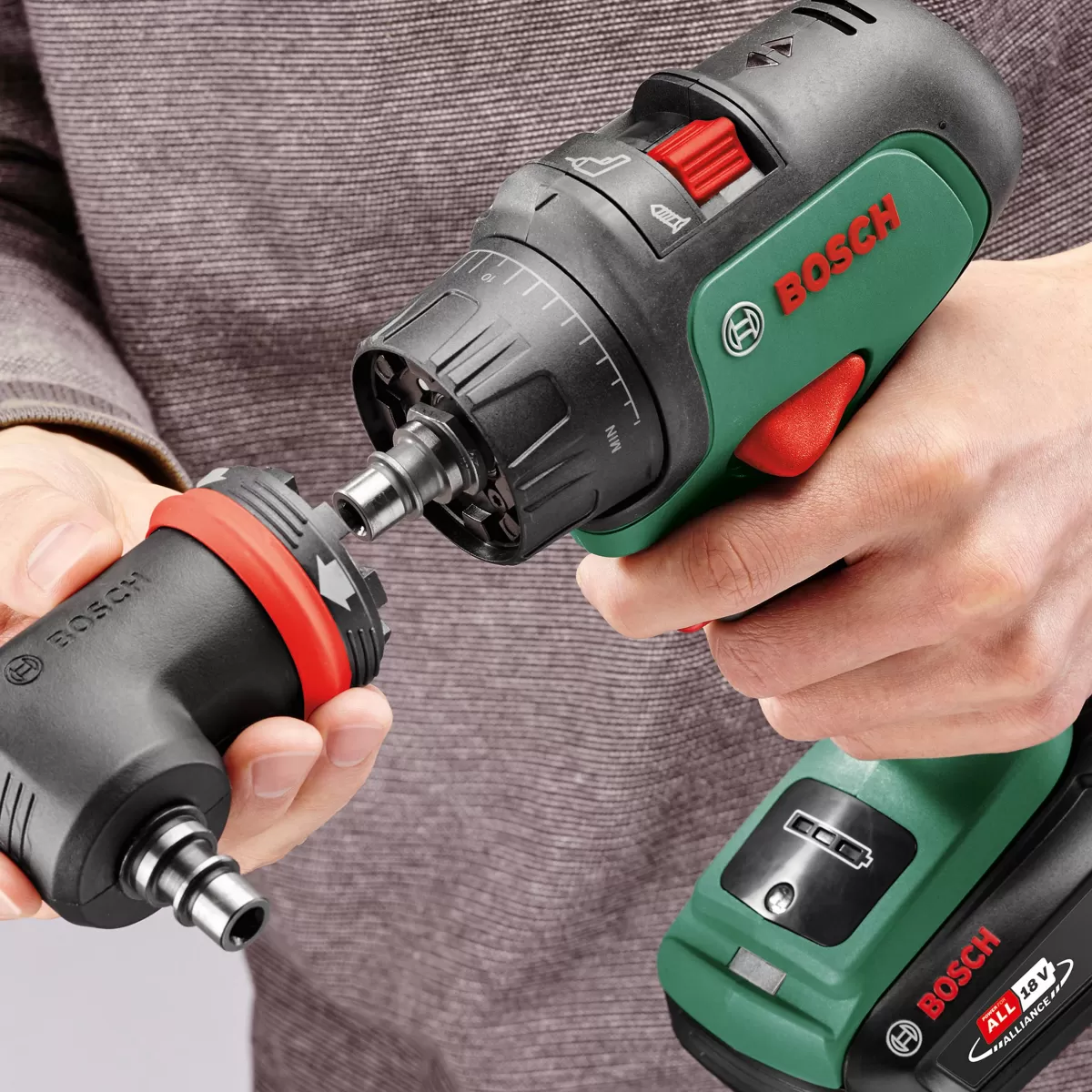 Brico Bosch Accuboormachine Met Klopfunctie Advancedimpact Quicksnap 18V (2 Accu'S) Best
