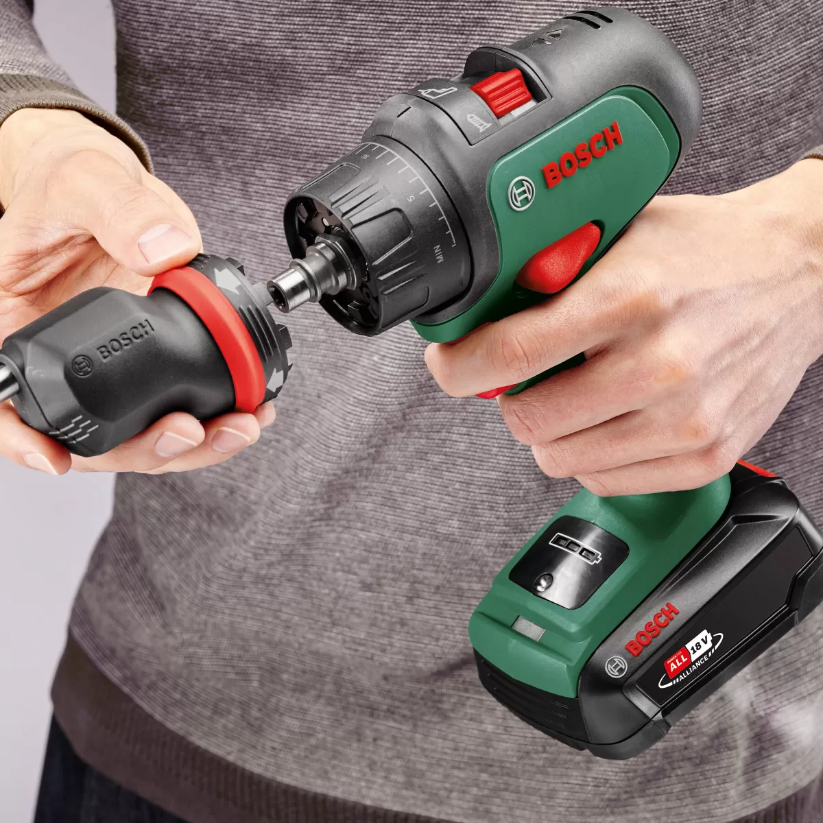 Brico Bosch Accuboormachine Met Klopfunctie Advancedimpact Quicksnap 18V (2 Accu'S) Best