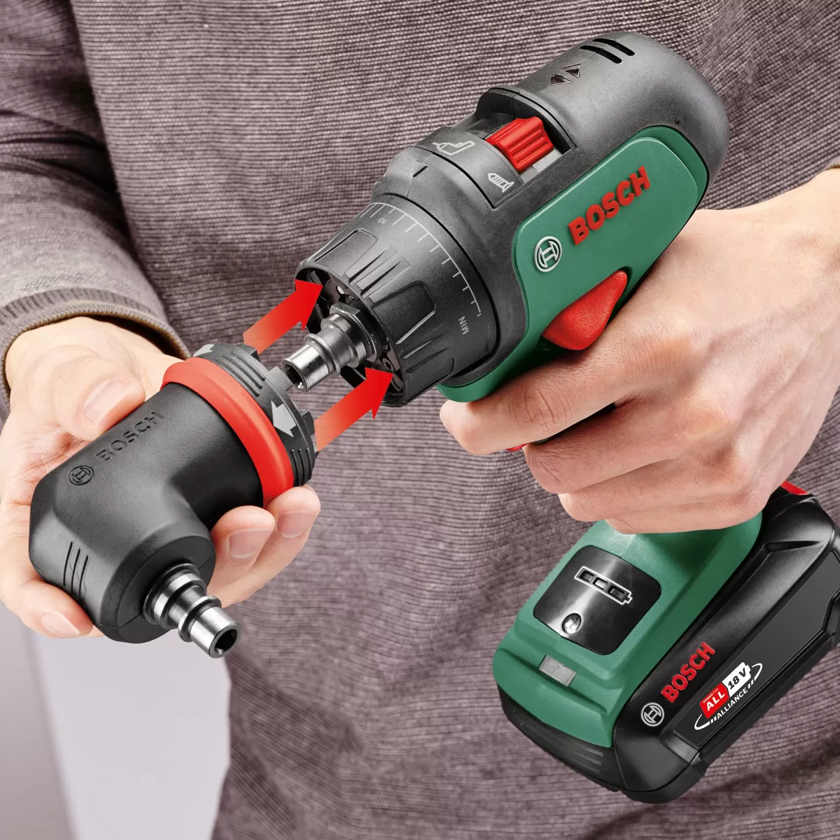 Brico Bosch Accuboormachine Met Klopfunctie Advancedimpact Quicksnap 18V (2 Accu'S) Best