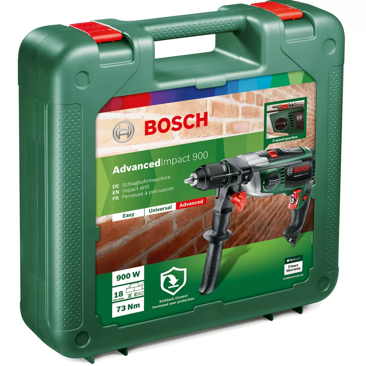 Brico Bosch Klopboormachine Advancedimpact 900 + 15-Delige X-Line Mixed Borenset Store