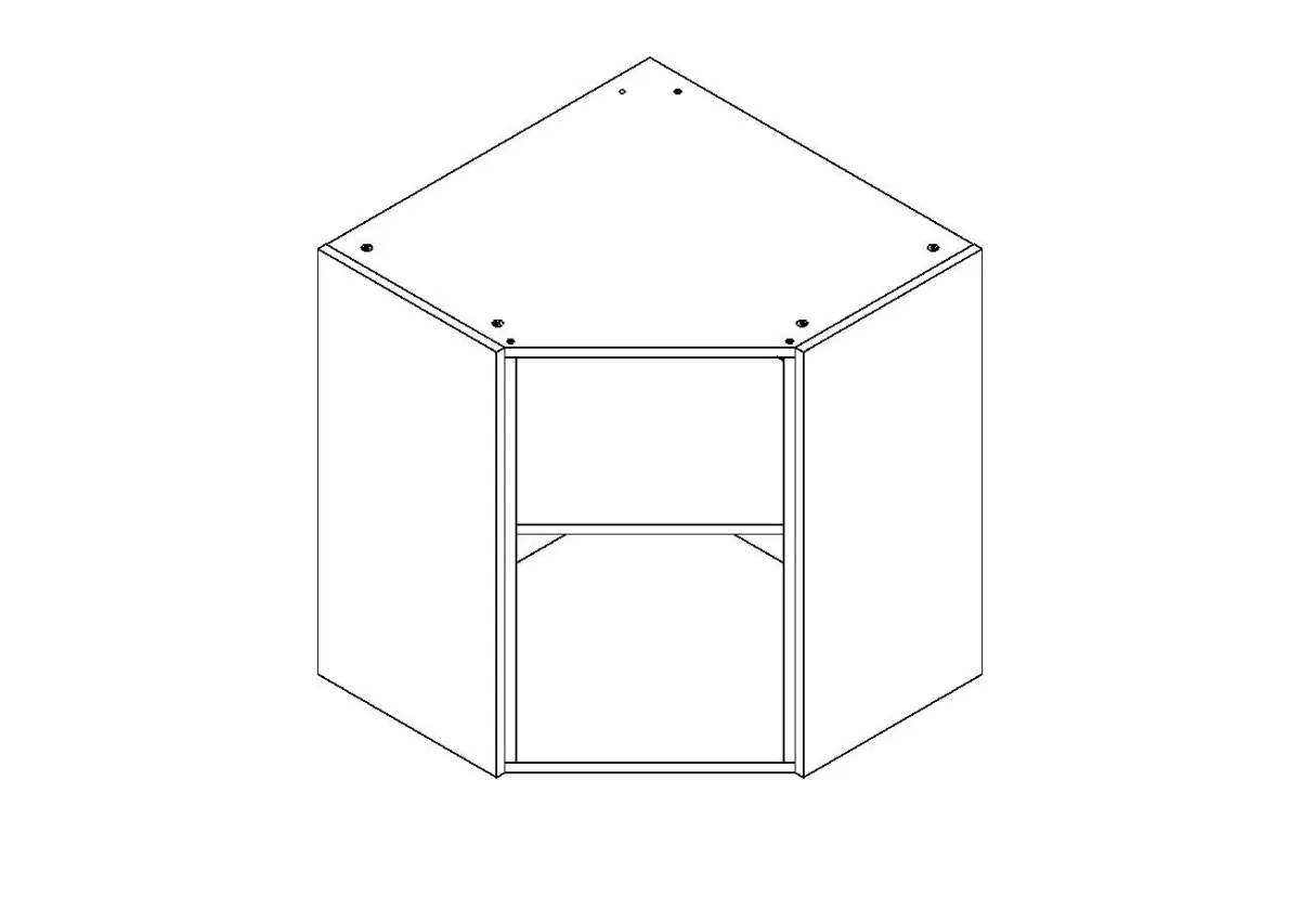 Brico Bovenkast Hoek Keuken Modulo Wit 65Cm Fashion