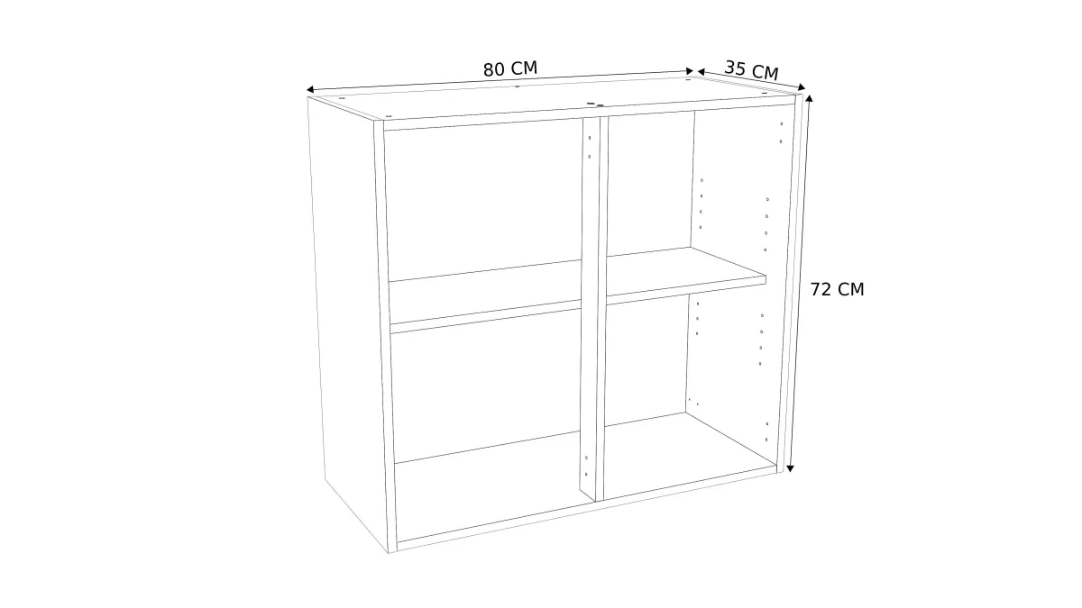 Brico Bovenkast Keuken Modulo Wit 80Cm Fashion