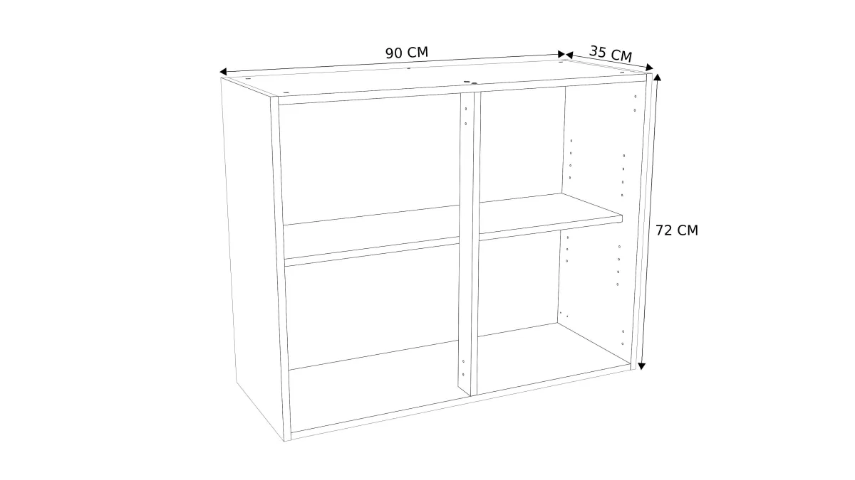 Brico Bovenkast Keuken Modulo Wit 90Cm Fashion