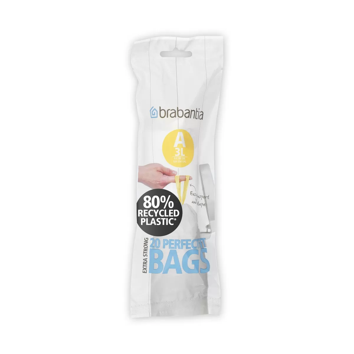Brico Brabantia Perfectfit Afvalzak Met Trekbandsluiting Code A 3L 20 Stuks/Rol Recycled Cheap
