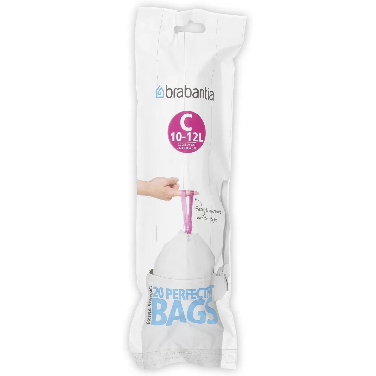 Brico Brabantia Perfectfit Afvalzak Met Trekbandsluiting Code C 10-12L 20 Stuks/Rol Recycled Fashion