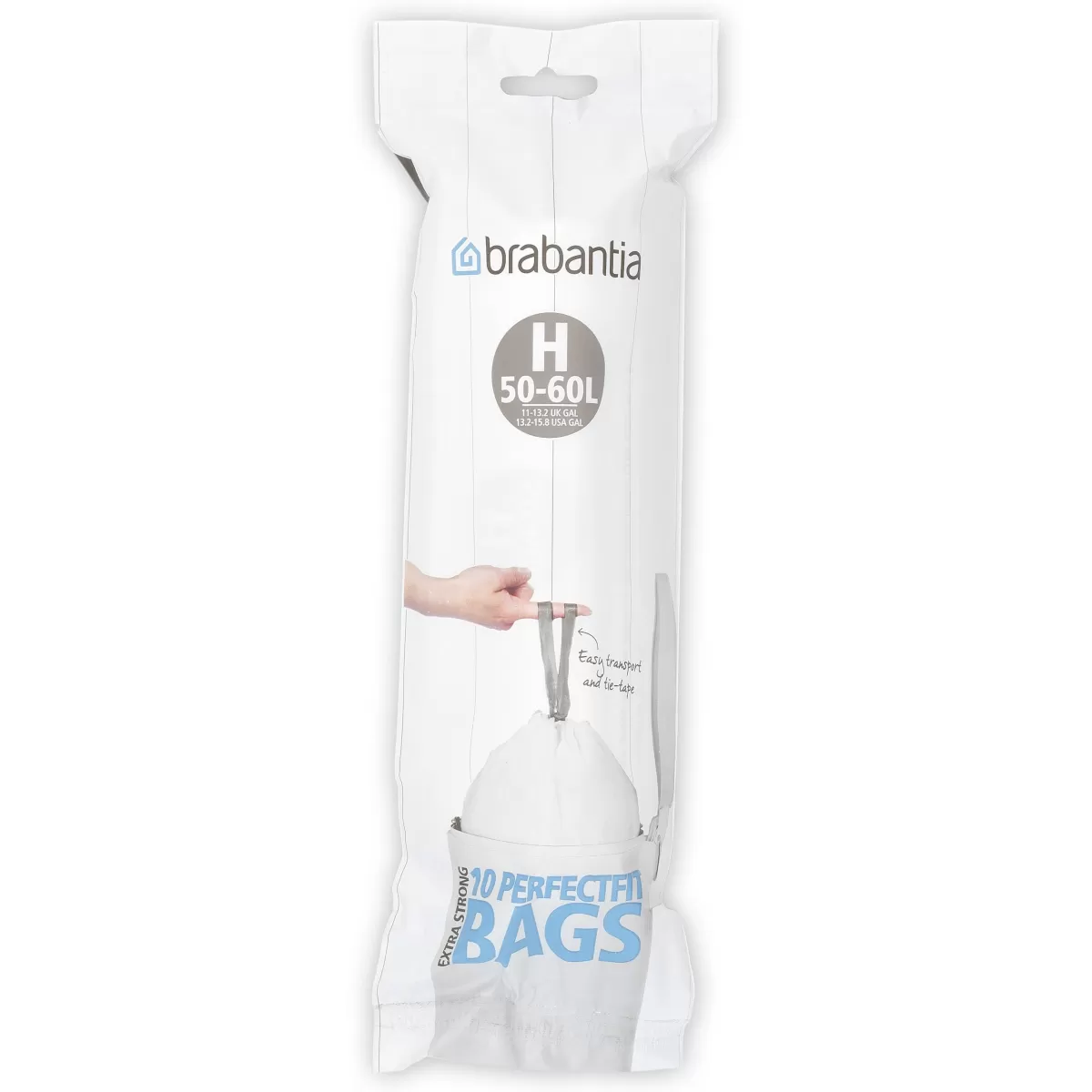 Brico Brabantia Perfectfit Afvalzak Met Trekbandsluiting Code H 50-60L 10 Stuks/Rol Recycled Clearance
