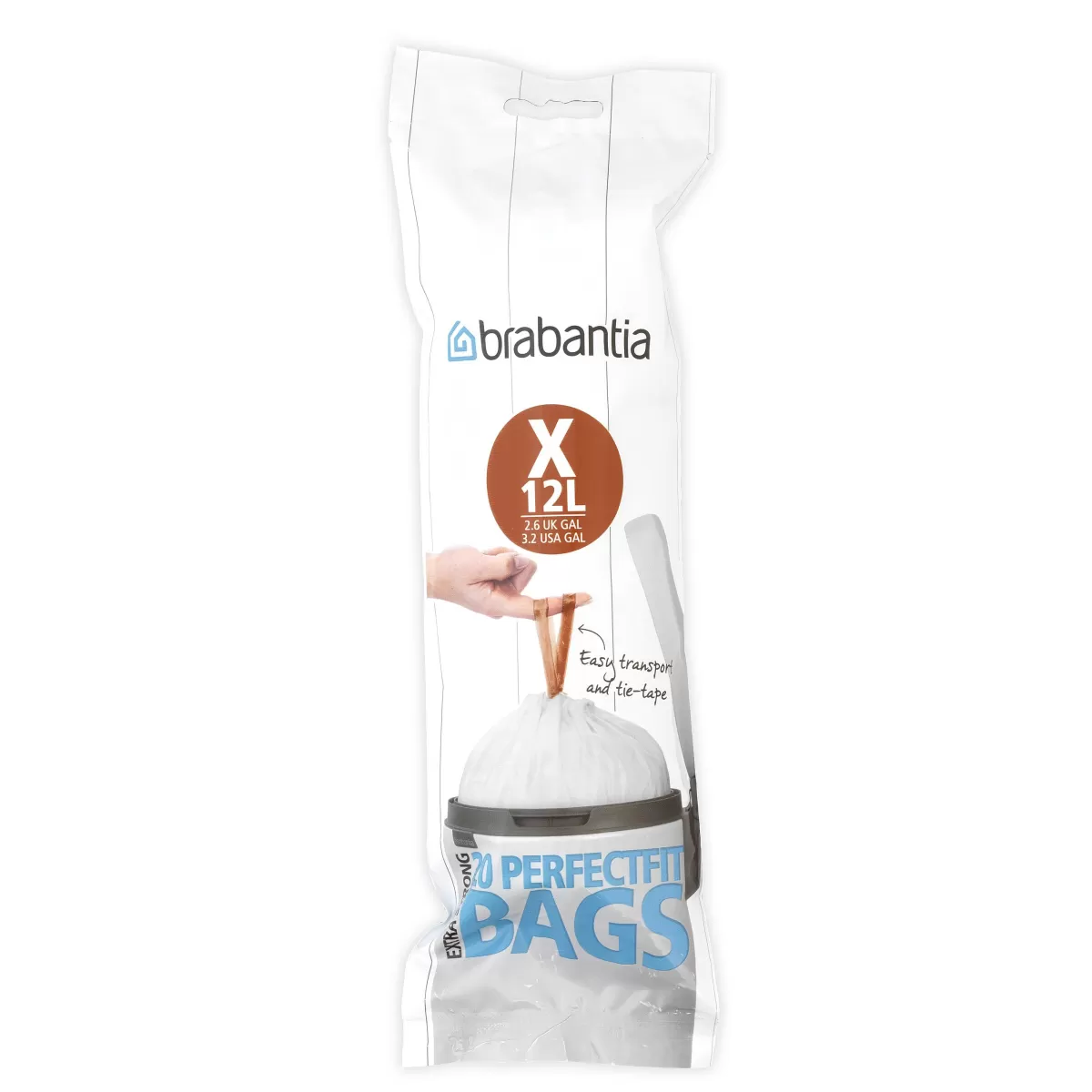 Brico Brabantia Perfectfit Afvalzak Met Trekbandsluiting Code X 10-12L 20 Stuks/Rol Recycled Shop