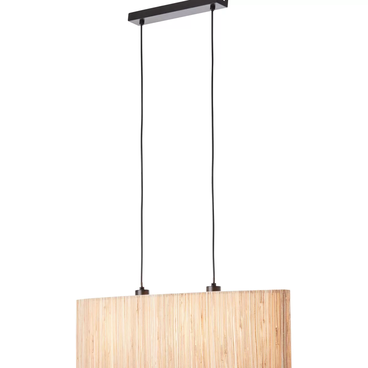 Brico Brilliant Hanglamp Wimea Zeegras Zwart 2Xe27 52W