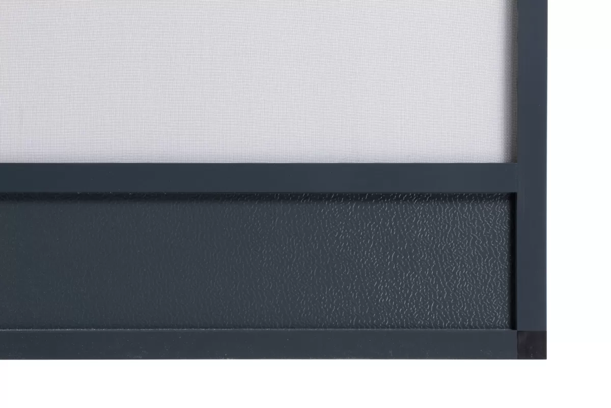 Brico Vliegendeuren-Cando Hordeur Comfort - Magnetische Hordeur - Antraciet Profiel - Grijs Gaas - 100X235Cm