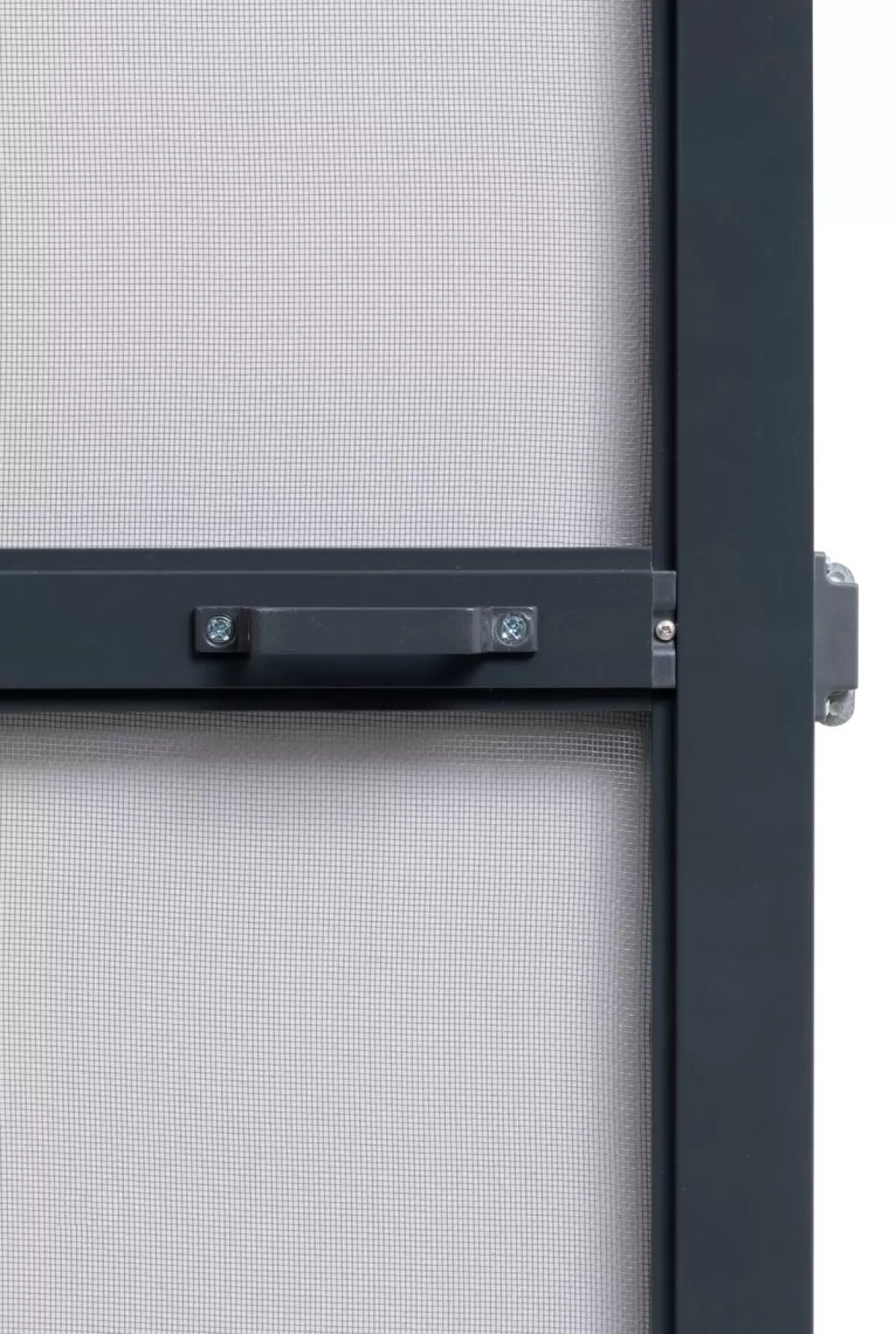 Brico Vliegendeuren-Cando Hordeur Premium - Magnetische Hordeur - Antraciet Profiel - Grijs Gaas - 100X235Cm