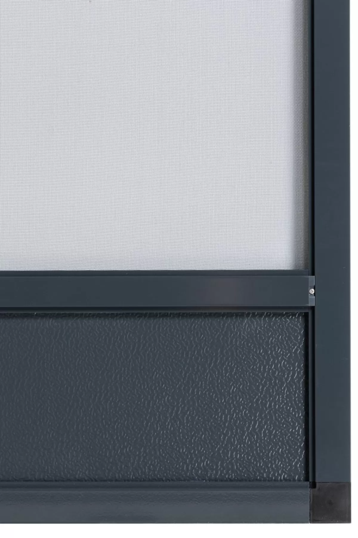 Brico Vliegendeuren-Cando Hordeur Premium - Magnetische Hordeur - Antraciet Profiel - Grijs Gaas - 100X235Cm