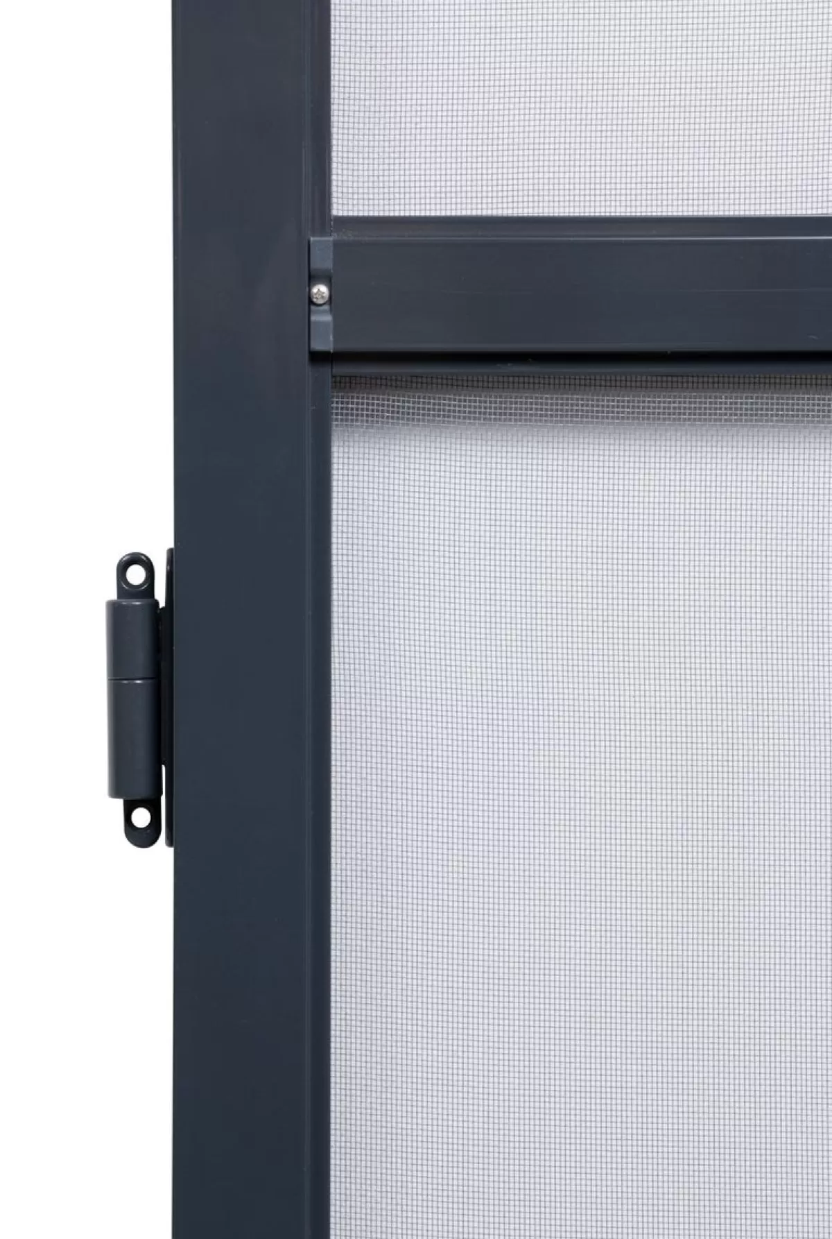Brico Vliegendeuren-Cando Hordeur Premium - Magnetische Hordeur - Antraciet Profiel - Grijs Gaas - 100X235Cm