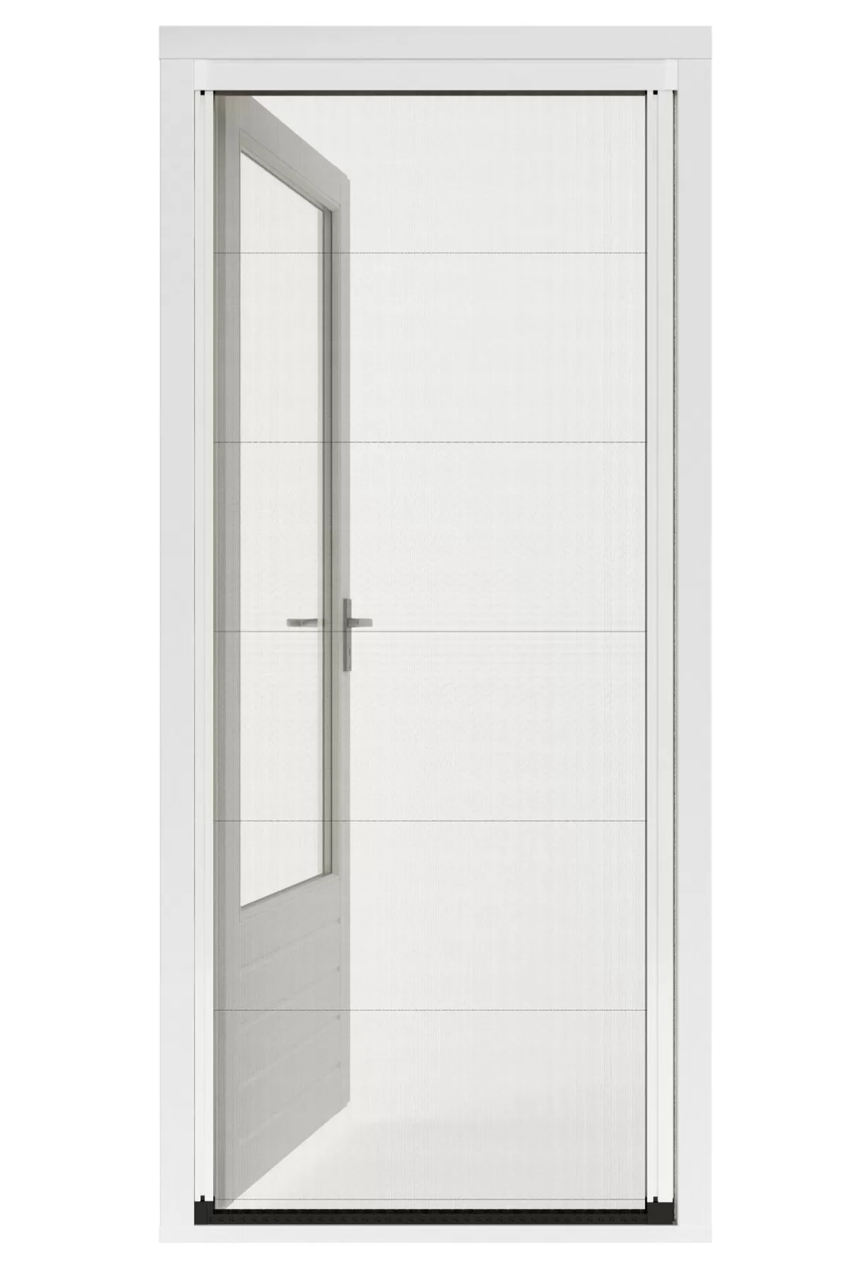 Brico Vliegendeuren-Cando Hordeur Premium D - Plisse Hordeur - Wit Profiel - Zwart Gaas - 96X206Cm