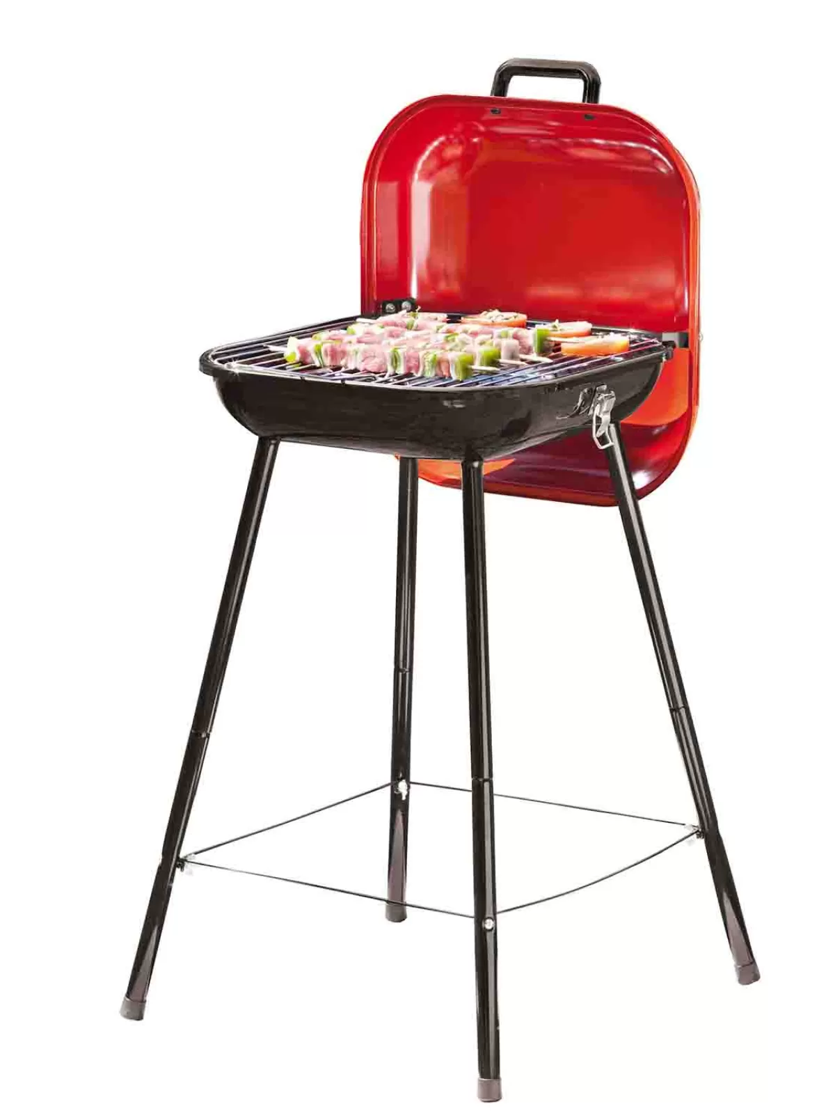 Brico Houtskool Barbecue-Central Park Barbecue Pic Nic Rood 42X42Cm