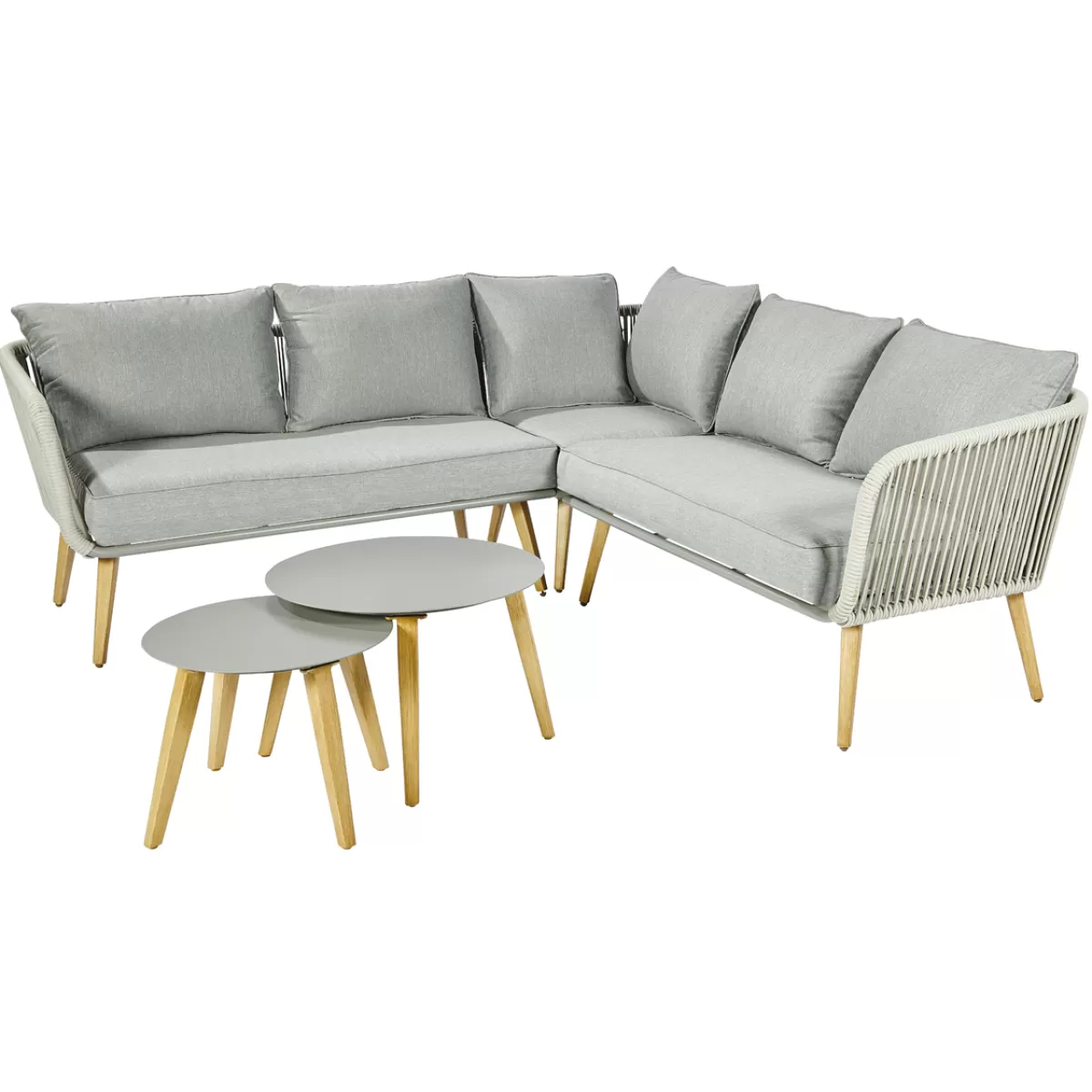 Brico Loungesets-Central Park Ischia Aluminium/Textiel Loungeset 214X214Cm