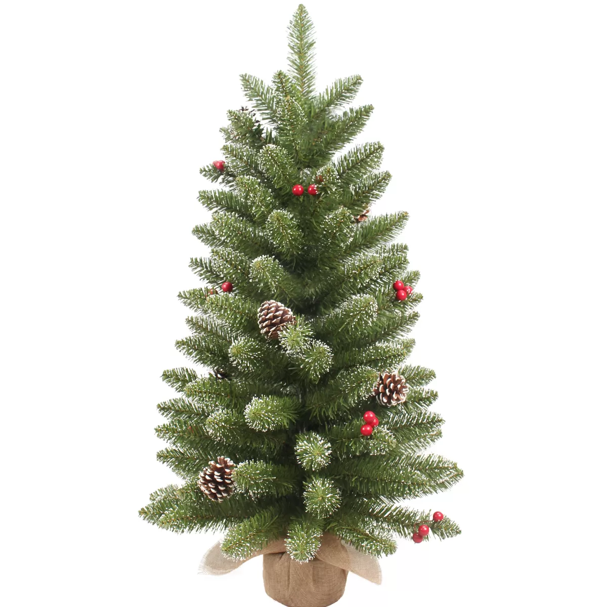 Brico Central Park Mini Kunstkerstboom Sneeuw + Dennenappels 90Cm Sale