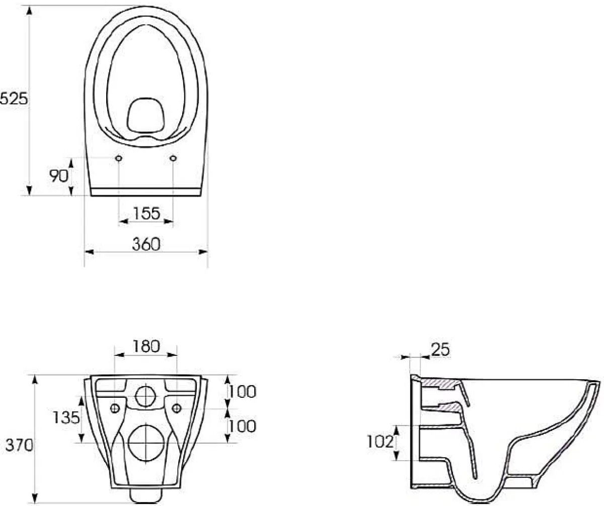 Brico Cersanit Hangtoilet Moduo Wit | Soft-Close & Quick Release Toiletzitting | Randloos Toiletpot Clearance