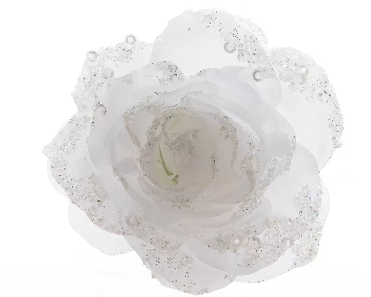 Brico Decoris Bloem Op Clip Wit 14 Cm Online
