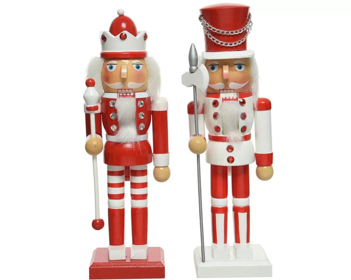 Brico Decoris Kerstfiguur Notenkraker Mdf Rood-Wit 25Cm Diversen Cheap