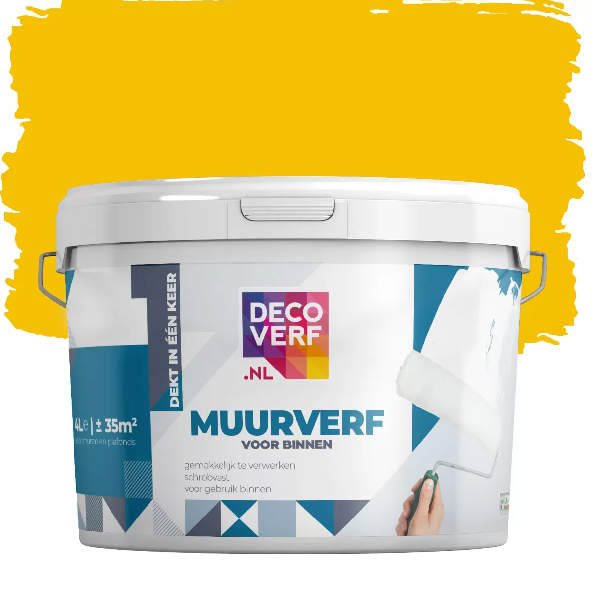 Brico Muurverf-Decoverf Muurverf Goudgeel, 4L