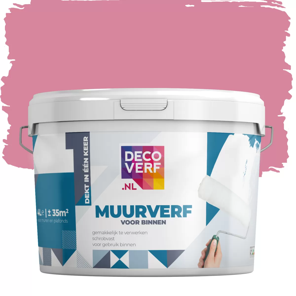 Brico Muurverf-Decoverf Muurverf Licht Roze, 4L