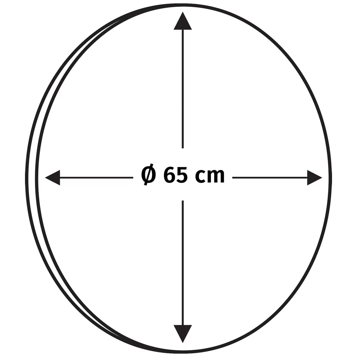 Brico Differnz Spiegel Rond O65Cm Zwart Kader Shop