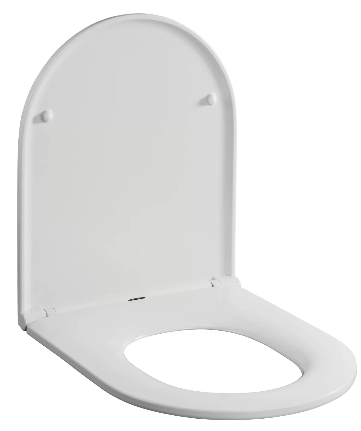 Brico Duneo - Wc-Zitting In Thermohardende Kunststof - Inox Scharnieren - Afklikbaar Met 1 Knop - Soft Close Sluiting - Anti-Bacterieel - D-Vorm - Vorm Aangepast Aan Rechte Wc-Potten - Extra Plat Ontwerp Cheap